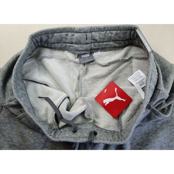 PUMA Essential Men's Sweat Bermuda Shorts Large Gray Regular Fit Cotton Terry - Picture 5 of 8